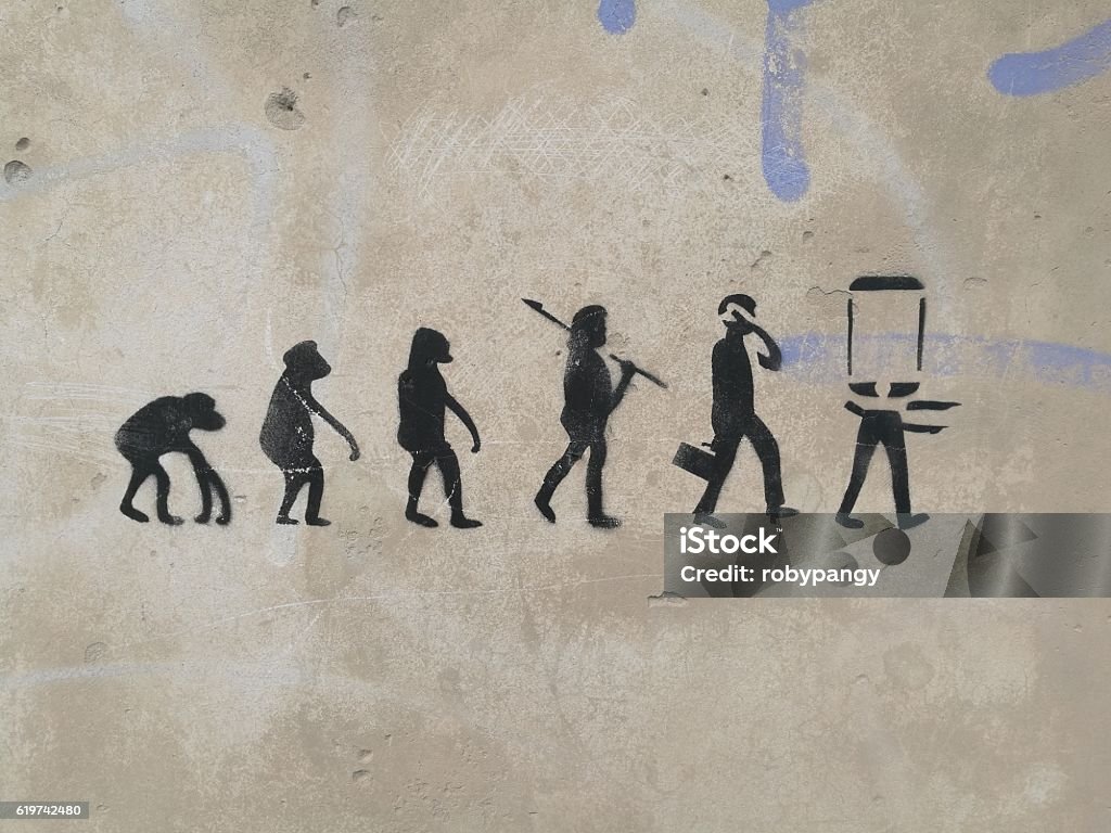 évolution homme - Photo de Évolution de l'espèce libre de droits