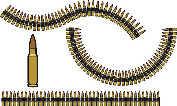 Bullet Belt Stock Illustration - Download Image Now - Bullet, Bandolier,  Ammunition - iStock