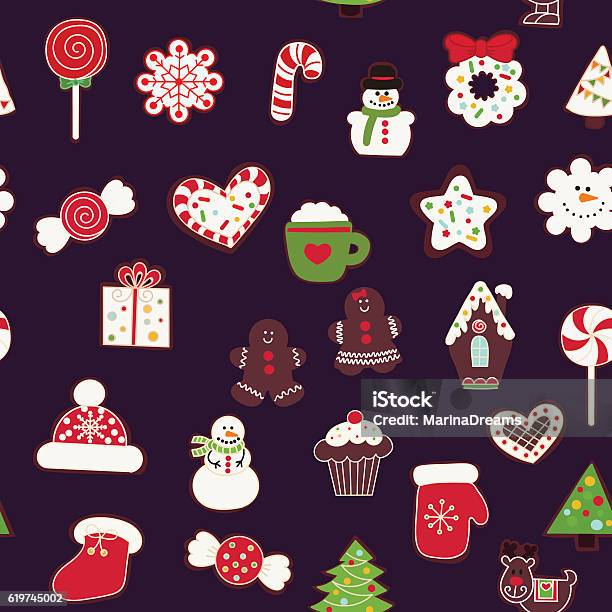 Gingerbread Vector Pattern Seamless Vector Pattern Of Gingerbread Stock Illustration - Download ...