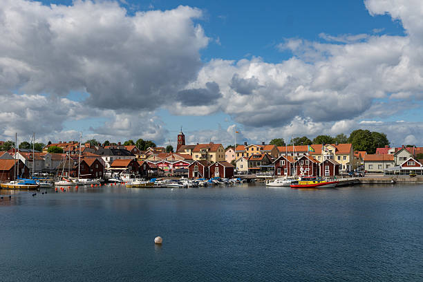istock Small fishing town 619746562