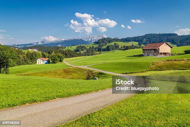 Mountain Road In The Alps Appenzellerland Switzerland Stock Photo - Download Image Now