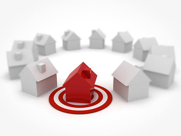 istock Target real estate house mortgage concept 619749178