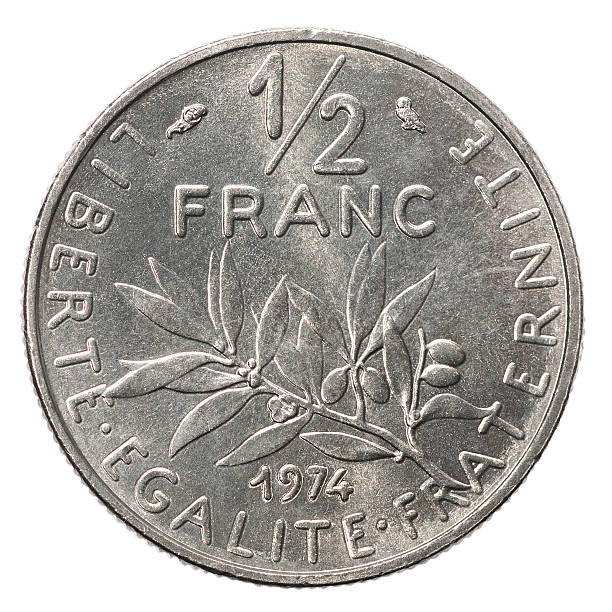 franc français d’argent. - french currency photos et images de collection