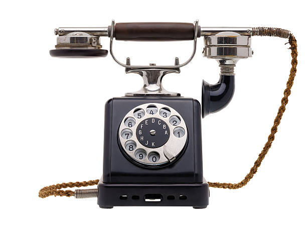 istock Antique black telephone 619751354