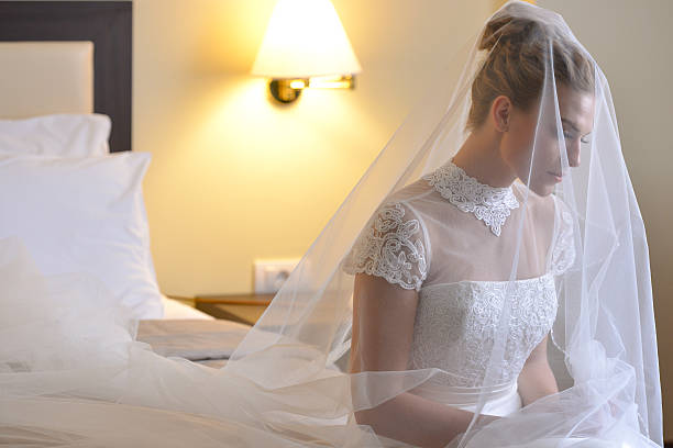istock Georgeus young bride indoors 619752704