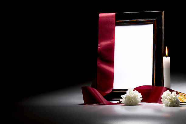 istock blank mourning frame for sympathy card 619754022