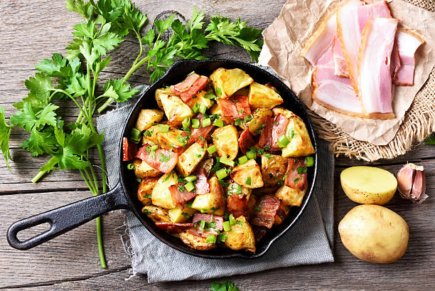 istock Roasted potato in frying pan 619755926