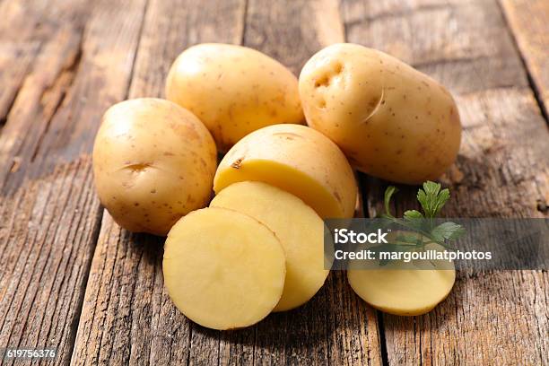 Raw Potato Stock Photo - Download Image Now - Raw Potato, Slice of Food, Freshness