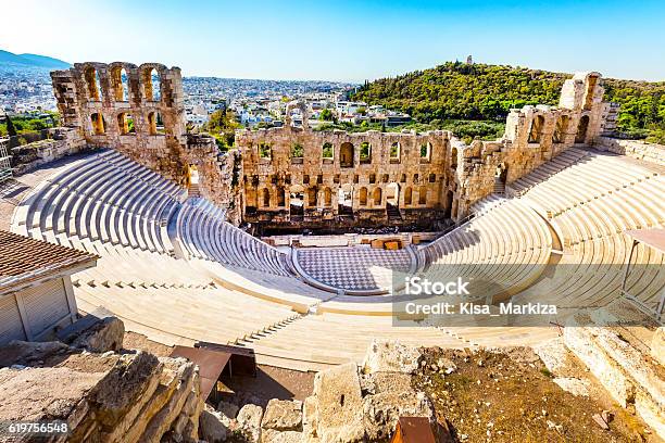 Amphitheater Of Acropolis In Athens Greece Stock Photo - Download Image Now - Athens - Greece, Acropolis - Athens, Greece