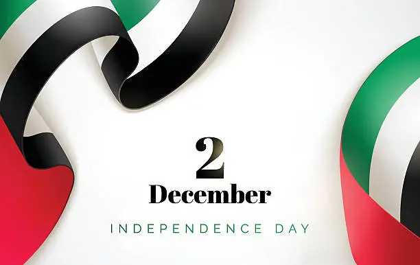 Vector illustration of UAE Independence Day background. 2 December.