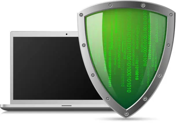 Vector illustration of Computer security