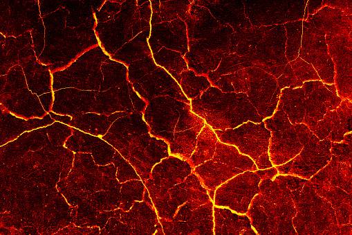 Lava crack cement wall background.