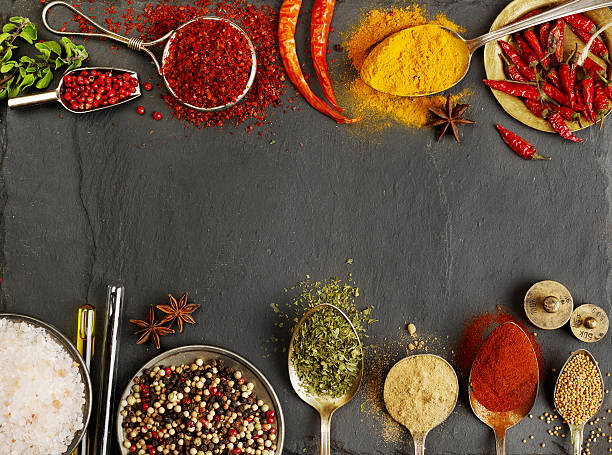 istock Variation of spices with copy space 619764874