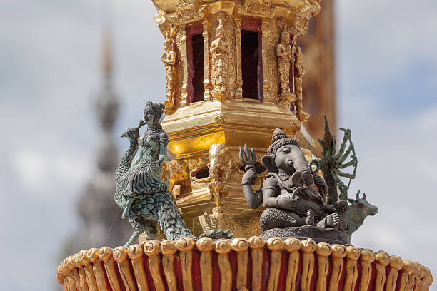 istock Thailand Angel sculpture on wall 619765372