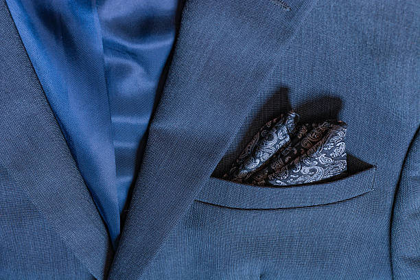 istock Blazer Closeup Texture Detail Textile Blue Tuxedo Suit Professional Handsome 619765728