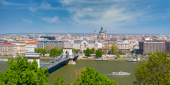 View of Budapest in a sunny spring day