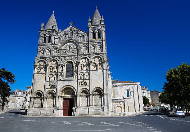 Romanesque Cathedral of Angouleme, France. Romanesque Cathedral of Angouleme, capital of the Charente department in France. angouleme stock pictures, royalty-free photos & images