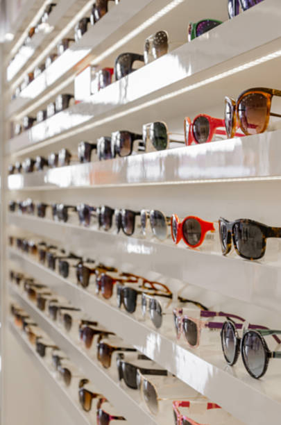 istock shelf with glasses in the shop,soft focus 619771200