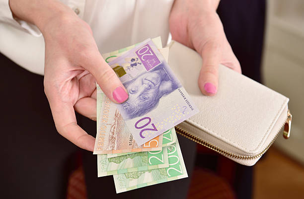 istock Woman paying with swedish money (new kind) 619962278