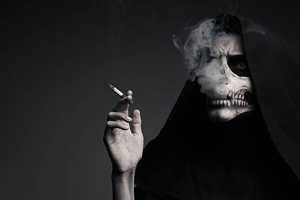 istock Scary Death Makes Cloud Of Smoke. The Concept 