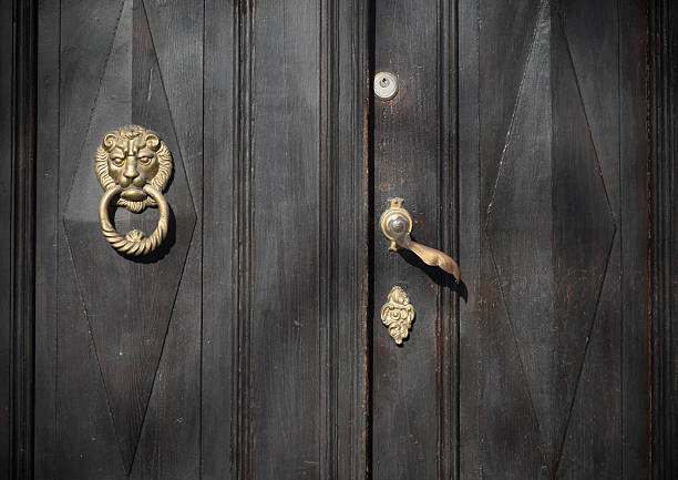 istock Old doors, handles, locks, lattices and windows. 619966260