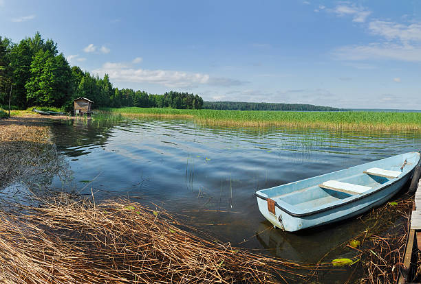 istock Morning on lake Otradnoe 619970830
