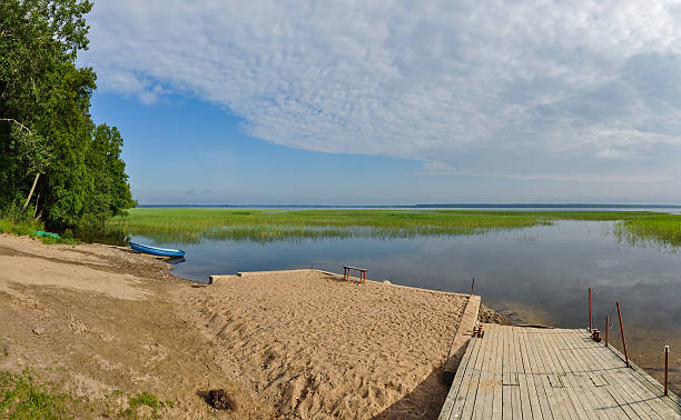 istock Morning on lake Otradnoe 619970992