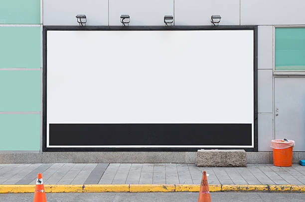 istock Large blank billboard on a street wall 619971212