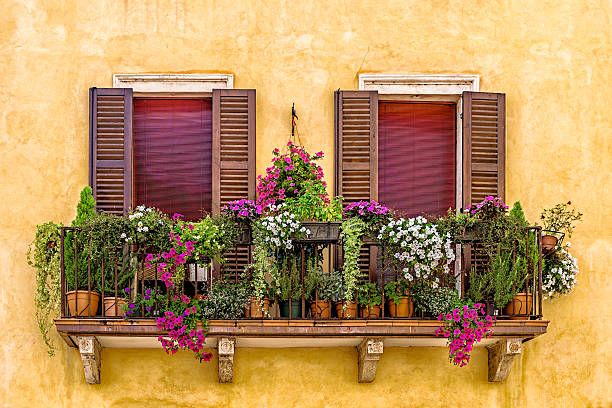 Balcony with flowers in Verona