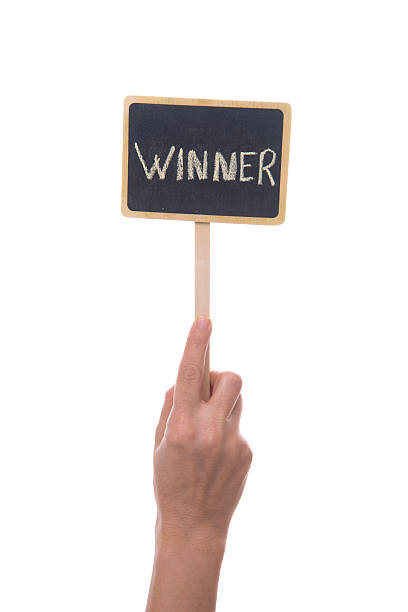 istock Small Black Board With The Word Winner 619978752