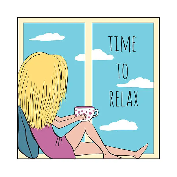 Vector illustration of Time to relax
