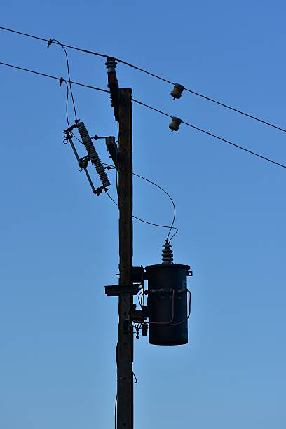 istock Electric wires silhouette 619985290