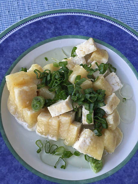 istock Sour cheese salad called Saurer Graukaese, Tyrolean grey cheese 619986078