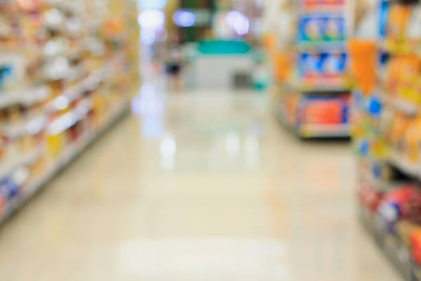 istock supermarket aisle in blurry for background 619987974