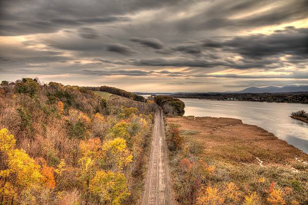 istock Train tracks in Hudson Valley 619988388