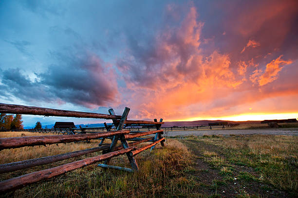 Gorgeous Sunset in Idaho Photo take shortly after a storm passed through. The colors of this sunset were amazing. extraordinary place photographer stock pictures, royalty-free photos & images