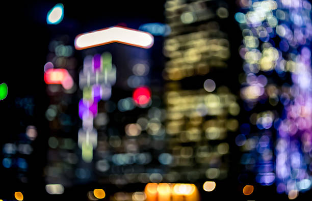 istock Abstract bokeh city light for background 619991304