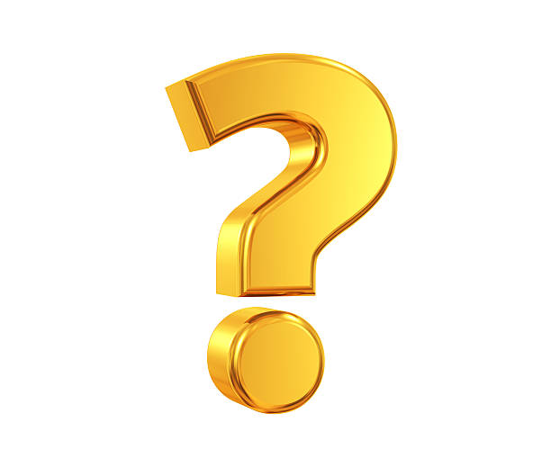 Gold Question Mark Stock Photo - Download Image Now - Question Mark, Gold Colored, Three Dimensional