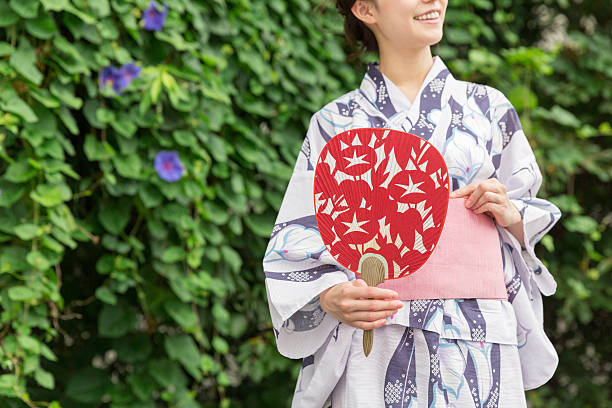 Woman wearing a kimono