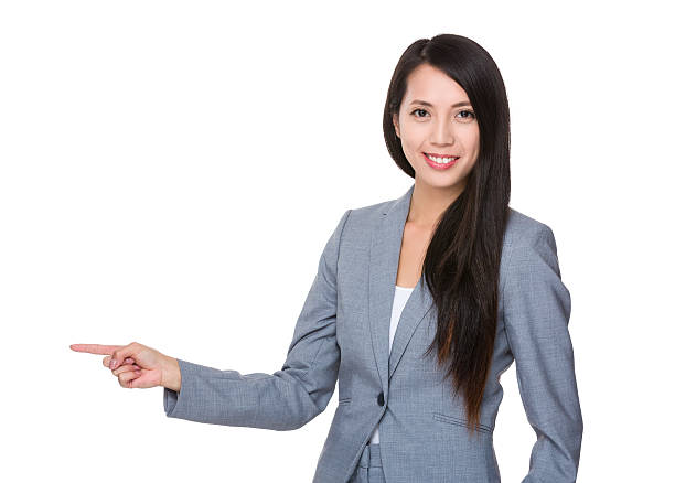 istock Businesswoman pointing 619999732