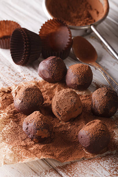 istock Cooking chocolate truffles close-up. vertical 620000348