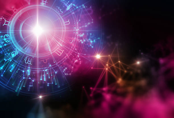 Astrology and alchemy sign background illustration stock photo