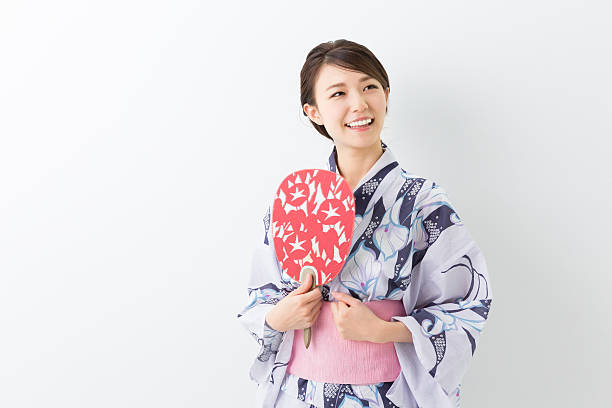 istock Woman wearing a kimono 620002176