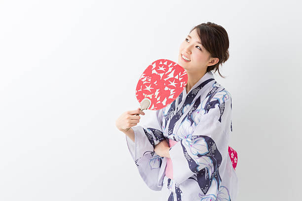 istock Woman wearing a kimono 620002378