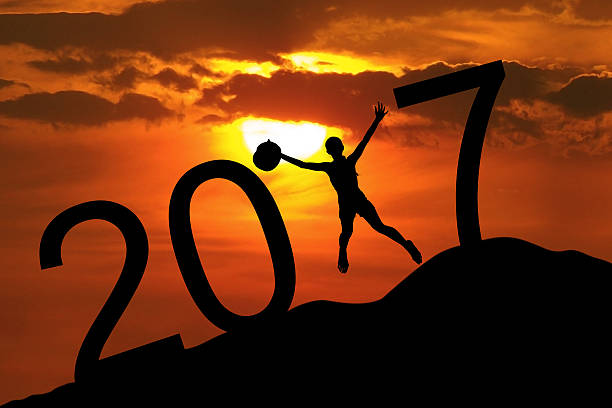 istock Happy woman on the hill and 2017 620003758