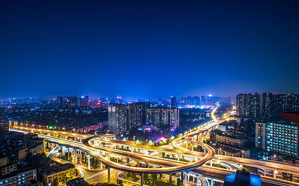 istock Aerial View of Chengdu overpass 620005168