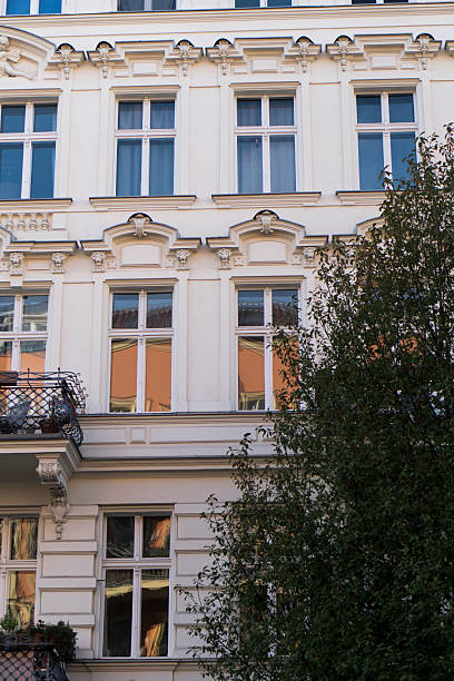 istock Front view of Berlin architecture, building facade 620365330