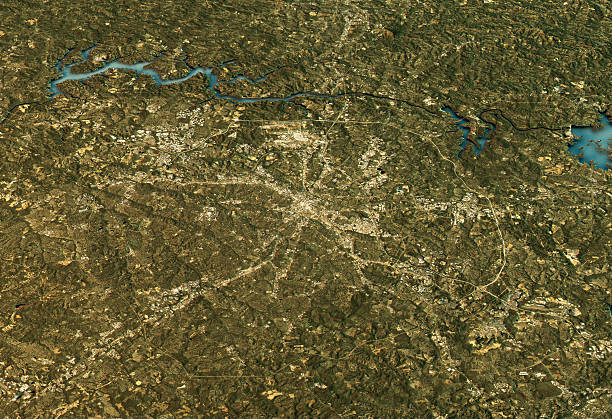 istock Charlotte 3D Landscape View East-West Natural Color 620366552