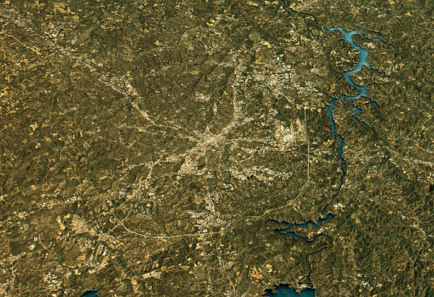 istock Charlotte 3D Landscape View North-South Natural Color 620366874