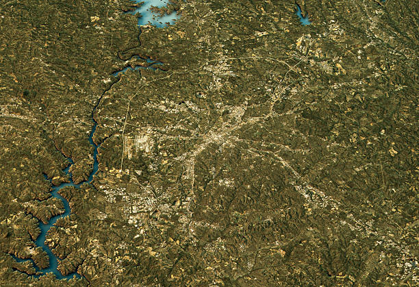 istock Charlotte 3D Landscape View South-North Natural Color 620367046